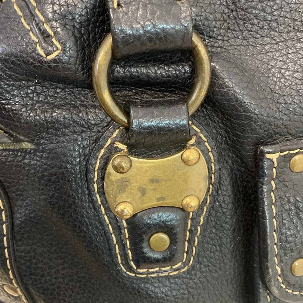 Vintage Michael Kors Dark Brown Pebbled Leather Brass Hardware Shoulder Bag - Picture 11 of 15